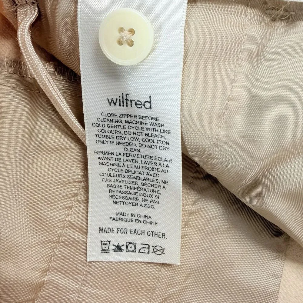 Aritzia Wilfred Effortless Pant Cropped Sz 00 Cream Pleated Minimalist Art 97558 - Picture 8 of 9